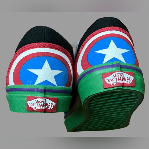Vans Marvel Captain America Big Kids size 4 - Picture 6 of 8